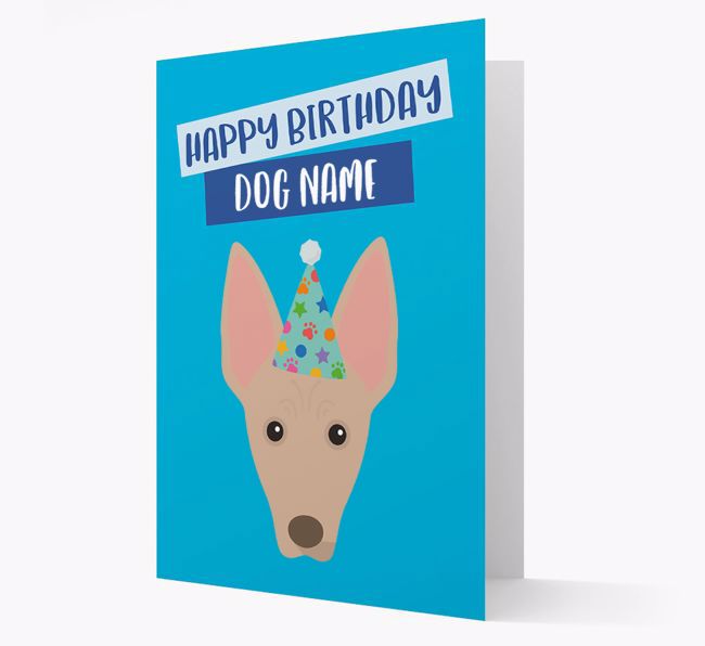 Personalised 'Happy Birthday {dogsName}' Card with {breedCommonName} Icon